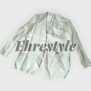 ★大特価★Ehrestyle エーレスタイルノーカラージャケット 白 入学式卒業式ビジネス