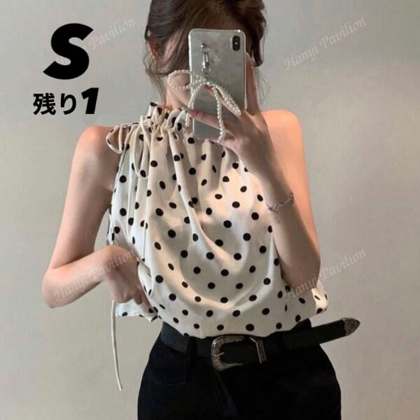 SHEIN ドット柄 トップス ブラウス ノースリーブ キャミソール