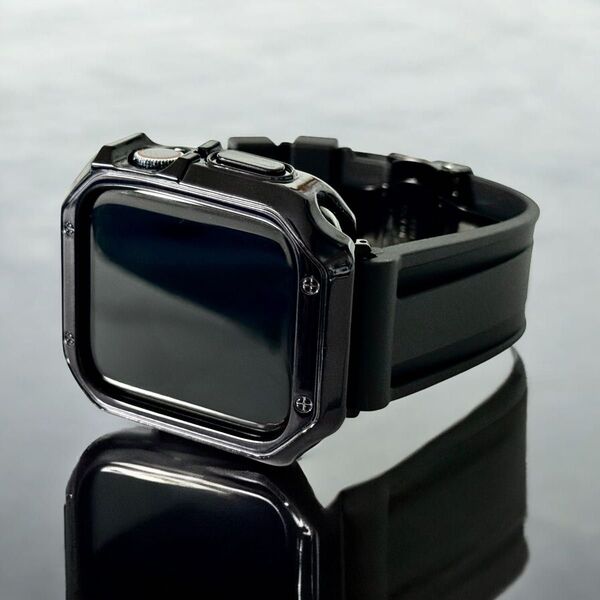 bb★Apple Watchバンド ラバーベルト アップルウォッチカバー ケース38 40 41 42 44 45 46 49mm