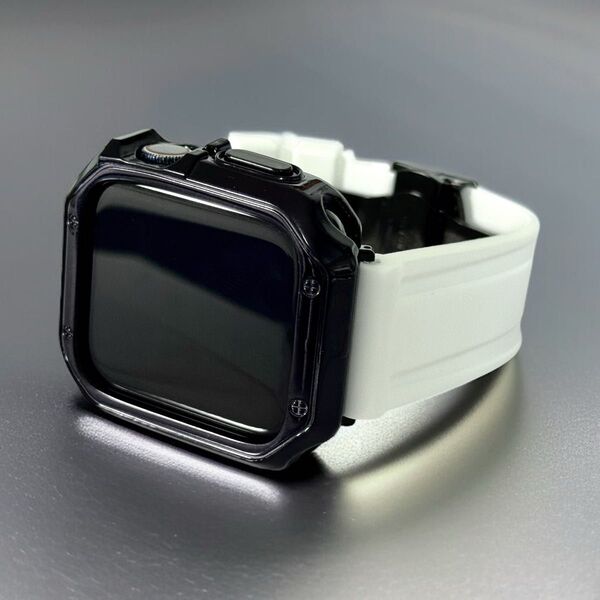 sb★Apple Watchバンド ラバーベルト アップルウォッチカバー ケース38 40 41 42 44 45 46 49mm