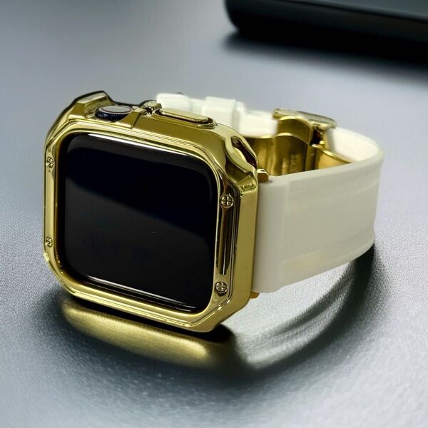 sg★Apple Watchバンド ラバーベルト アップルウォッチカバー ケース38 40 41 42 44 45 46 49mm