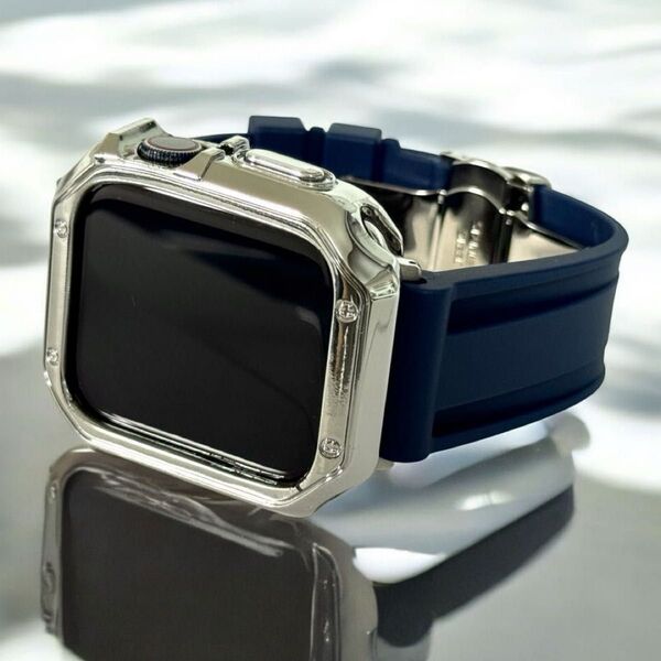 n★Apple Watchバンド ラバーベルト アップルウォッチカバー ケース38 40 41 42 44 45 46 49mm