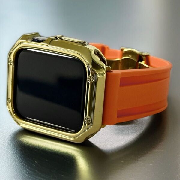 og★Apple Watchバンド ラバーベルト アップルウォッチカバー ケース38 40 41 42 44 45 46 49mm