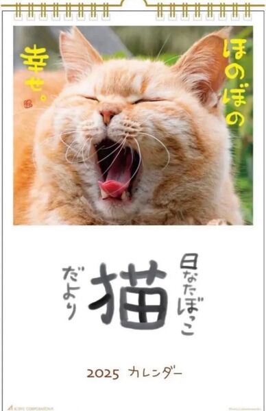 2025年 日なたぼっこ猫だより カレンダー 壁掛け