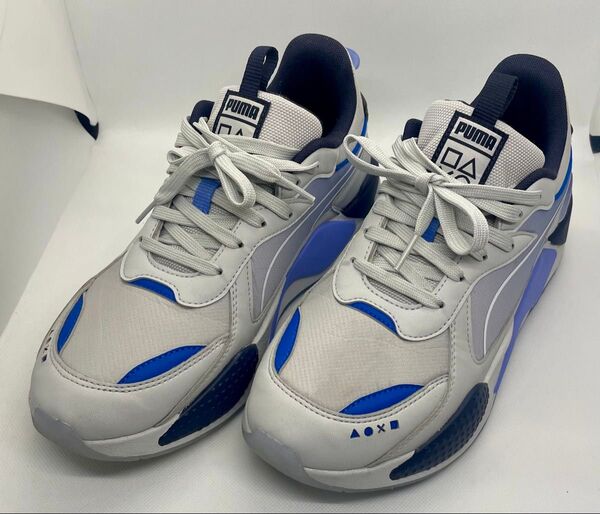 PUMA × PlayStation コラボスニーカー RS-X グレー/ブルー 26.5cm