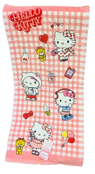 サンリオキャラクターズ フェイスタオル ポップポップ ハローキティ