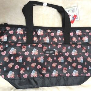 15L ハローキティ 保冷・保温トートバッグ 保冷バッグ トートバッグ ブラック 日焼けキティ