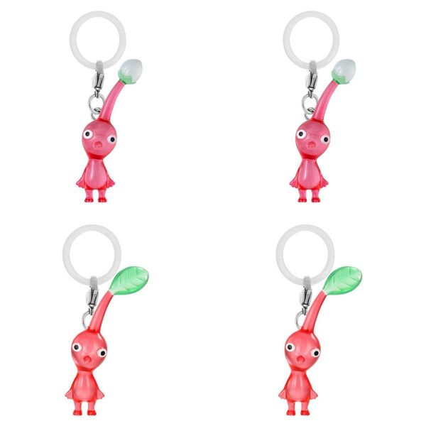 【未開封】ピクミン めじるし アクセサリー 1・2 赤ピクミン 2種 4点 セット カプセルトイ ガチャ ガシャポン