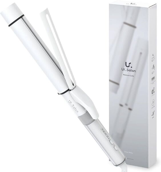 UR.SALON コテ 32mm 海外対応 日本企業 ヘアアイロン カールアイロン 潤いツヤ髪 4段階温度調節 赤外線機能