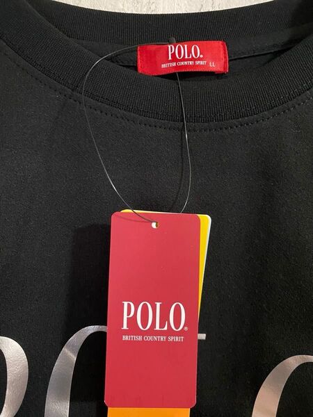 新品タグ付き POLO BCS Clasical POLO プリント LL半袖Tシャツ 黒