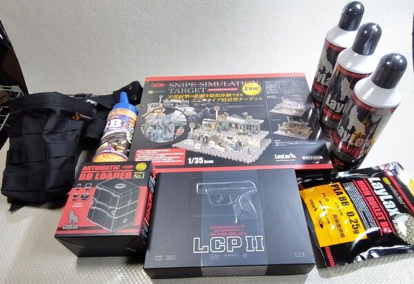 新品 東京マルイ LCP II LayLax自動給弾器オートマチックBBローダーハイバレットガスBB弾 ターゲット まとめてセット