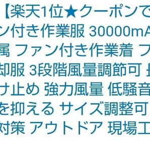【楽天1位】ファン付き作業服 30000mAhバッテリー付