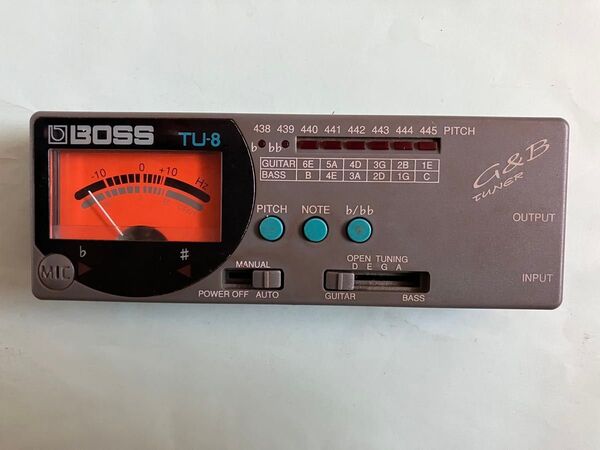 BOSS ギターチューナー TU-8 ACアダプター付き
