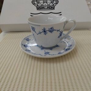 ロイヤルコペンハーゲン ブルーフルーテッドプレイン カップ&ソーサー ペア