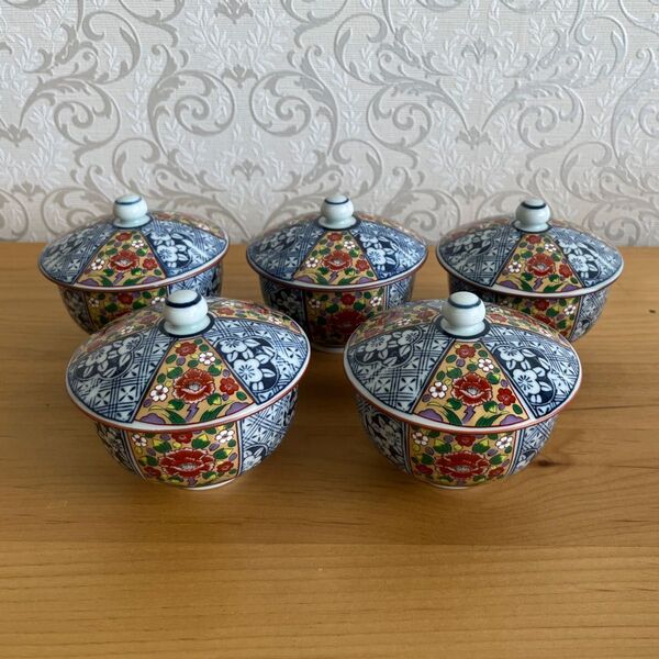有田焼 蓋付き湯呑み5客セット 茶器 蓋付湯呑 和食器