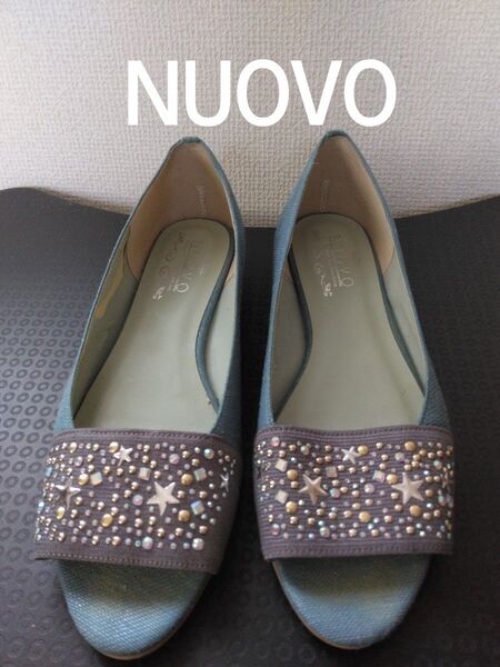 NUOVO フラットシューズ 24cm ブルー