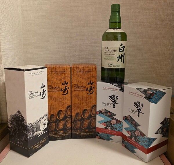 ウイスキー 山崎23年&24年 響23年 白州100th記念 6本セット売り SUNTORY whisky