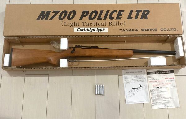 タナカ M700 POLICE L.T.R リアルウッド カートリッジ 木製ストック ポリス LTR ライブカート ガスガン 排莢