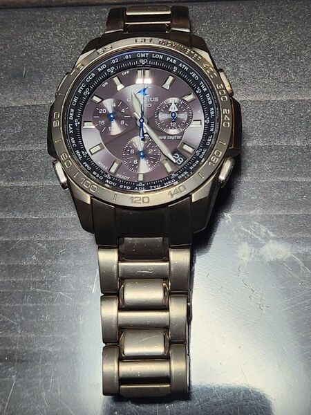 カシオ CASIO オシアナス 腕時計 クロノグラフ デイト OCEANUS OCW-600 オールチタン 電波ソーラー