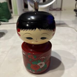 昭和レトロ こけし お菓子入れ 当時物