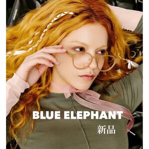 新品 BLUE ELEPHANT ブルーエレファント メガネ ピーチ ベージュ ボストン ファッションメガネ サングラス 韓国