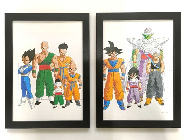 ドラゴンボール 扉絵 イラスト ポスター 額付き No.175 2枚セット