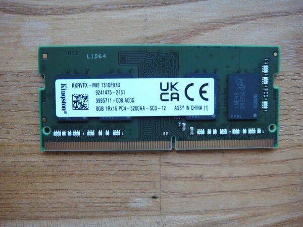 ◆Kingston◆DDR4 PC4-3200AA/8GB×1枚◆ノートPC用◆