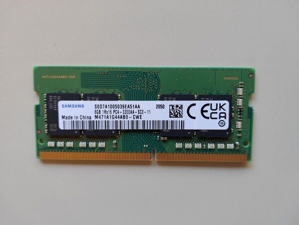 ◆SAMSUNG◆DDR4 PC4-3200AA/8GB×1枚◆ノートPC用◆