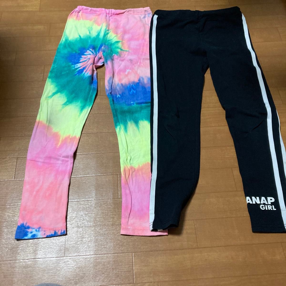 ANAP GIRL レギンス タイダイ柄レギンス 2点セット 130 汚れ、補修あり