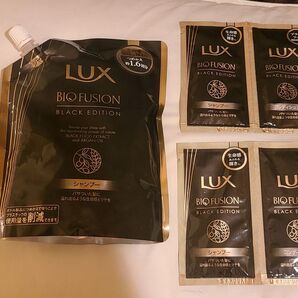 LUX バイオフュージョン ブラックエディションシャンプー400g & サシェ2個