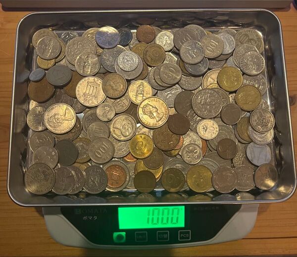 外国コイン まとめ 約1kg 外国銭 硬貨 雑銭