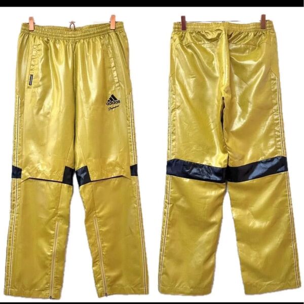 adidas アディダス ウィンドパンツ 防風 防水 透湿 トラックパンツ 美品 ピステ シャカシャカ メンズ Lサイズ