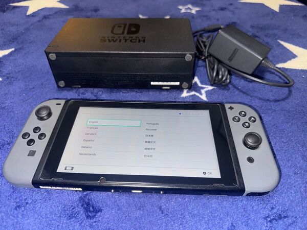 【動作確認済】Nintendo Switch 本体 Joy-Con、AC電源、ドッキングステーションセット 箱無し※