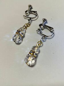  crystal,.. shape earrings new goods 