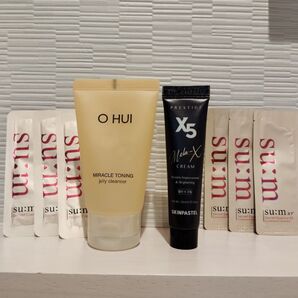 OHUIオフィ ジェリークレンザー、スキンパステルしわ、美白クリーム、SU:M37 シークレットエッセンス、シークレットクリーム