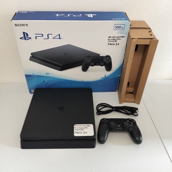 24時間以内発送 中古動作品 FW12.50 PlayStation4 ジェット・ブラック 500GB CUH-2000AB01