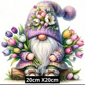 ダイヤモンドアート5D チューリップノーム キットセット20cm X20cm