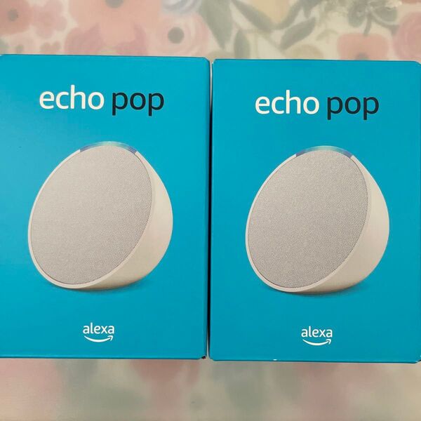 コンパクトスマートスピーカー with Alexa Echo Pop B09ZX764ZL グレーシャーホワイト 2個