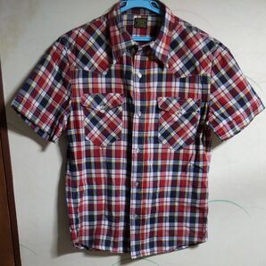 EDWIN チェックシャツ Mサイズ レッド