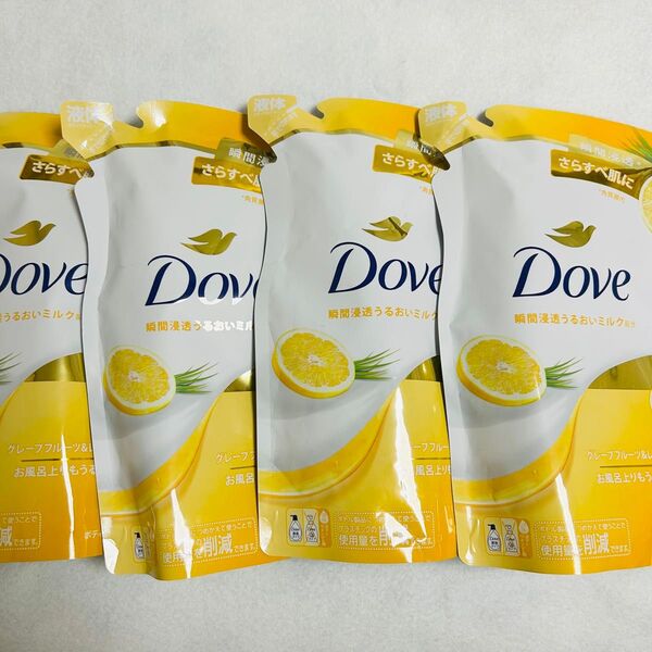 Dove ダヴ ボディソープ グレープフルーツ レモングラス ボディウォッシュ 詰め替え 330g×4