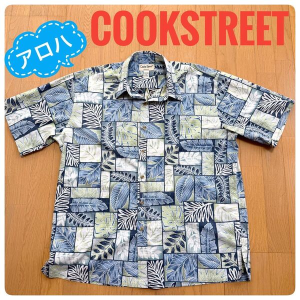 Cooke Street アロハシャツ ハワイ製 半袖 総柄 バックプリント 状態良好