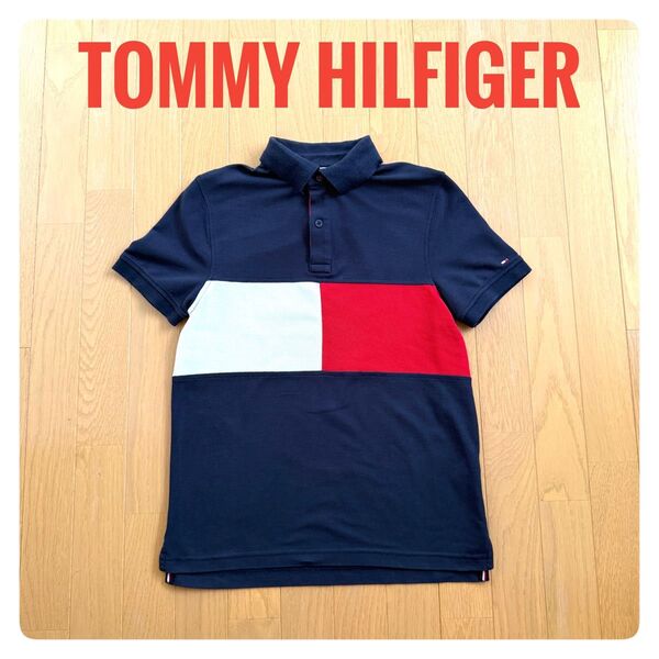 TOMMY HILFIGER トミーヒルフィガー ポロシャツ ネイビー 半袖トミー