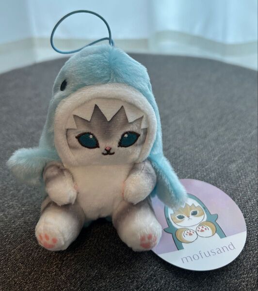 新品未使用 mofusand モフサンド パステルサメにゃん マスコット ぬいぐるみ ブルー