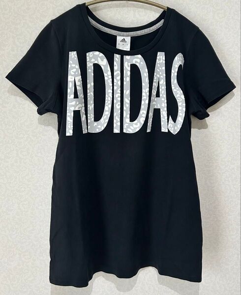adidas アディダス 半袖 Tシャツ ブラック 黒 トレーニングウェア L ロゴTシャツ