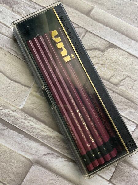 三菱鉛筆 uni H鉛筆 11本セット ケース入り (消しゴム無し)