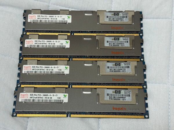 hynix サーバー用 PC3-10600R (DDR3-1333) 32GB(8GB×4枚)ECC Registered