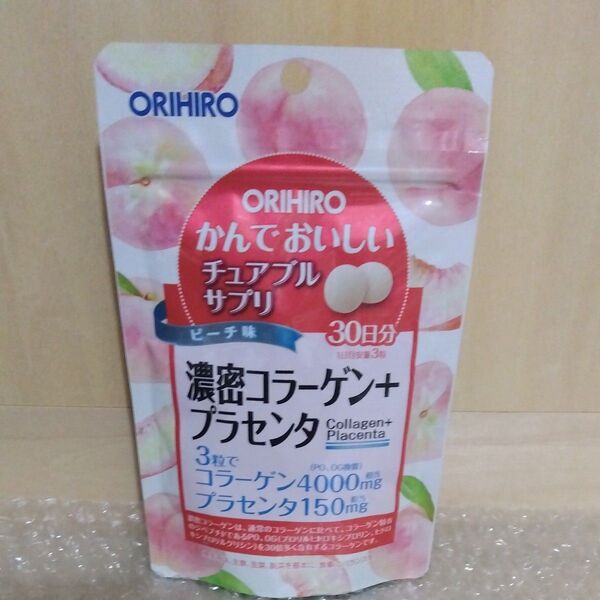 オリヒロ かんでおいしいチュアブルサプリ 濃密コラーゲン+プラセンタ 90粒入