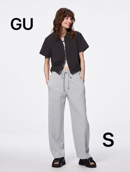 GU、スウェットバレルレッグパンツ、スウェットパンツ、ワイド、ストレート、グレー、Sサイズ、coca、UNIQLO、しまむら…