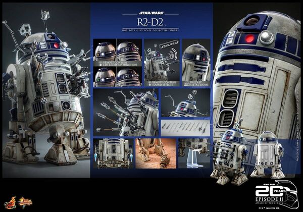 ホットトイズ MMS651 スター・ウォーズ Star Wars Attack of the Clones R2-D2 1/6