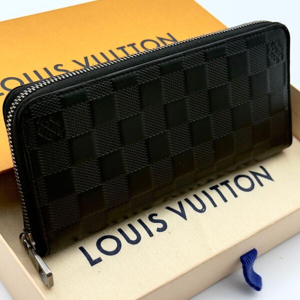 ルイヴィトン【最高級美品】ダミエ アンフィニ ジッピーヴェルティカル 長財布 ラウンドファスナー LOUIS VUITTON